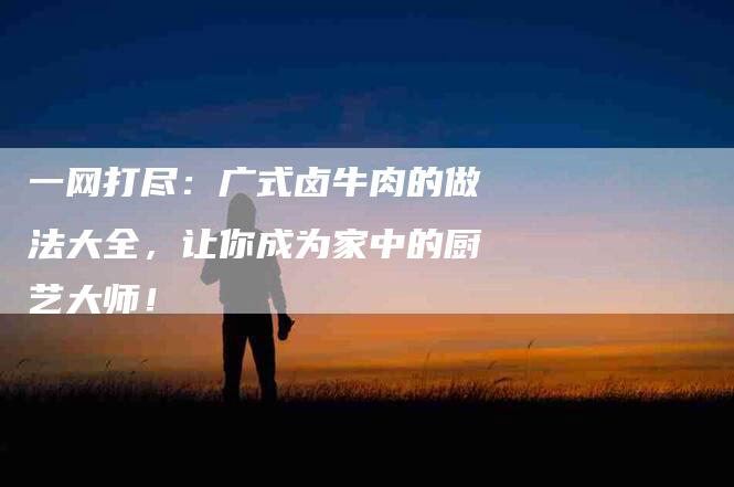 一网打尽：广式卤牛肉的做法大全，让你成为家中的厨艺大师！