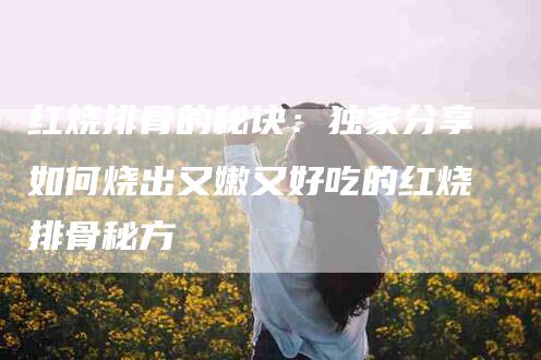红烧排骨的秘诀：独家分享如何烧出又嫩又好吃的红烧排骨秘方-住家保姆月嫂服务_家政保洁钟点工家政服务_速上门月嫂网首页