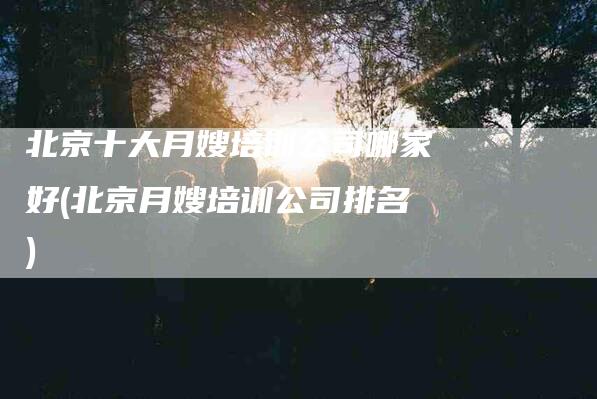 北京十大月嫂培训公司哪家好(北京月嫂培训公司排名)-住家保姆月嫂服务_家政保洁钟点工家政服务_速上门月嫂网首页
