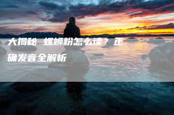 大揭秘 螺蛳粉怎么读？正确发音全解析-速上门月嫂网