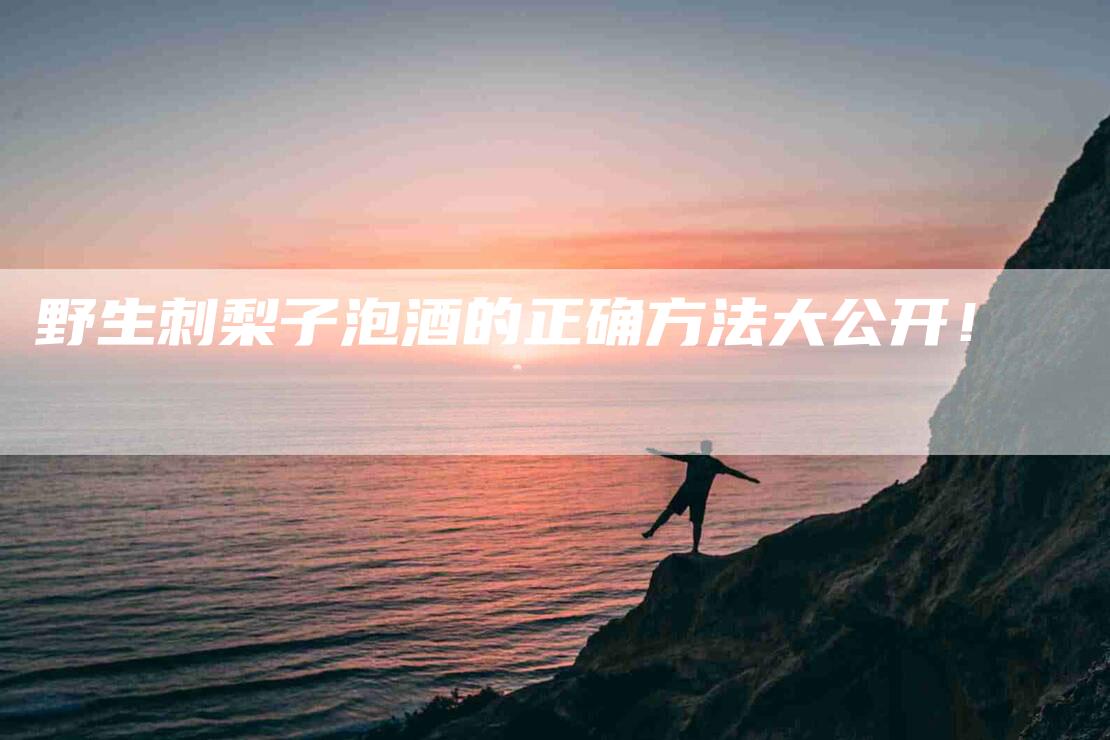 野生刺梨子泡酒的正确方法大公开！