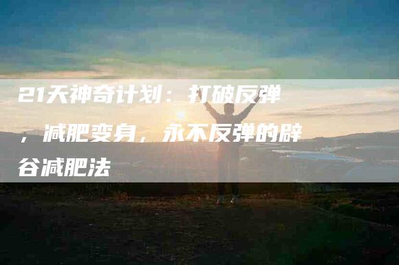 21天神奇计划：打破反弹，减肥变身，永不反弹的辟谷减肥法