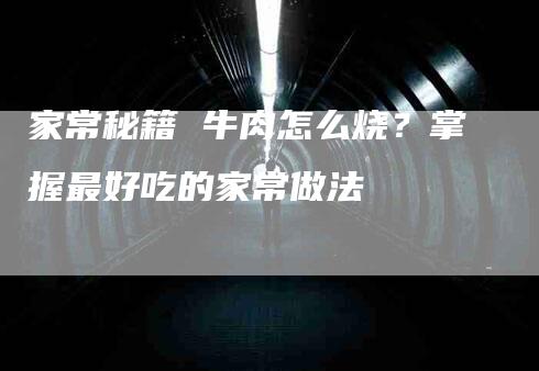家常秘籍 牛肉怎么烧？掌握最好吃的家常做法-住家保姆月嫂服务_家政保洁钟点工家政服务_速上门月嫂网首页