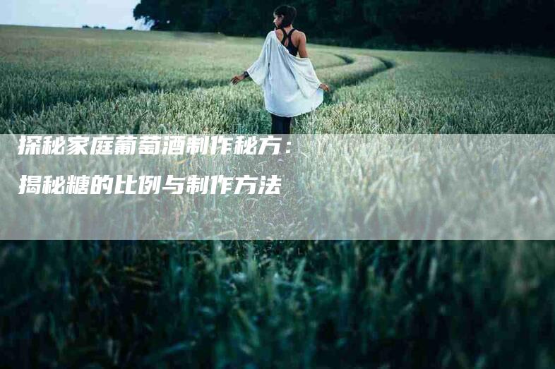 探秘家庭葡萄酒制作秘方：揭秘糖的比例与制作方法