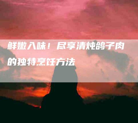 鲜嫩入味！尽享清炖鸽子肉的独特烹饪方法-住家保姆月嫂服务_家政保洁钟点工家政服务_速上门月嫂网首页