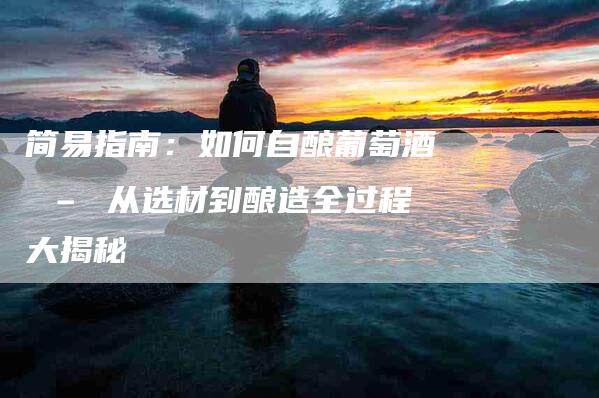 简易指南：如何自酿葡萄酒 – 从选材到酿造全过程大揭秘-住家保姆月嫂服务_家政保洁钟点工家政服务_速上门月嫂网首页