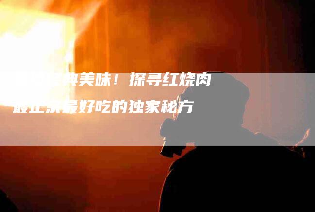 重现经典美味！探寻红烧肉最正宗最好吃的独家秘方-住家保姆月嫂服务_家政保洁钟点工家政服务_速上门月嫂网首页