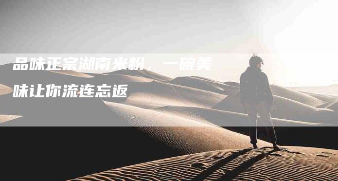 品味正宗湖南米粉，一碗美味让你流连忘返