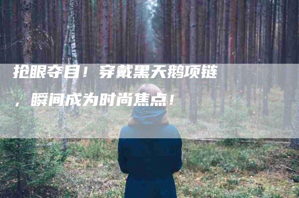 抢眼夺目!穿戴黑天鹅项链,瞬间成为时尚焦点!-住家保姆月嫂服务_家政保洁钟点工家政服务_速上门月嫂网首页