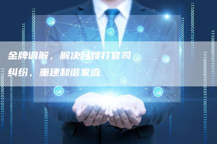 金牌调解，解决月嫂打官司纠纷，重建和谐家庭