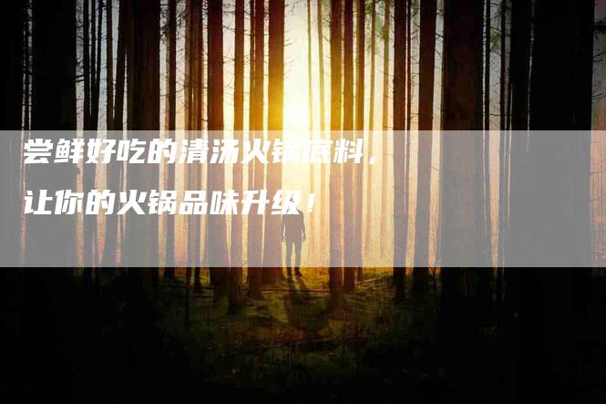 尝鲜好吃的清汤火锅底料，让你的火锅品味升级！