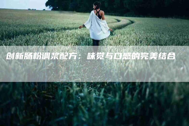 创新肠粉调浆配方：味觉与口感的完美结合