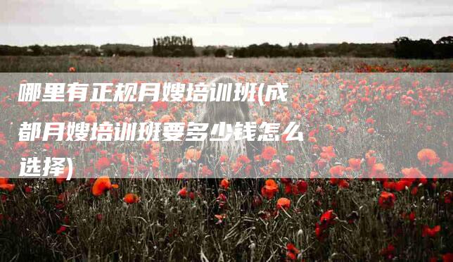 哪里有正规月嫂培训班(成都月嫂培训班要多少钱怎么选择)