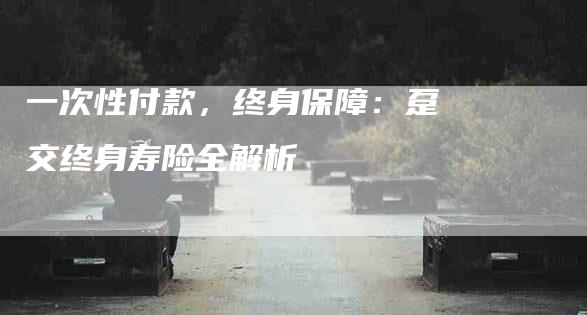 一次性付款，终身保障：趸交终身寿险全解析
