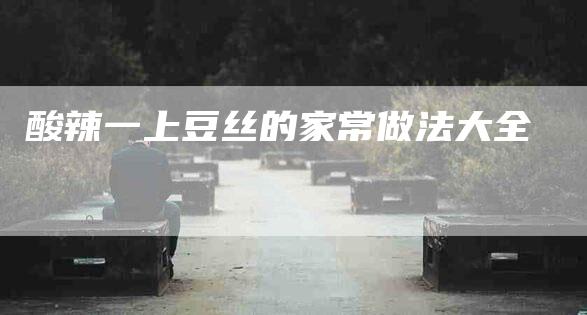 酸辣一上豆丝的家常做法大全