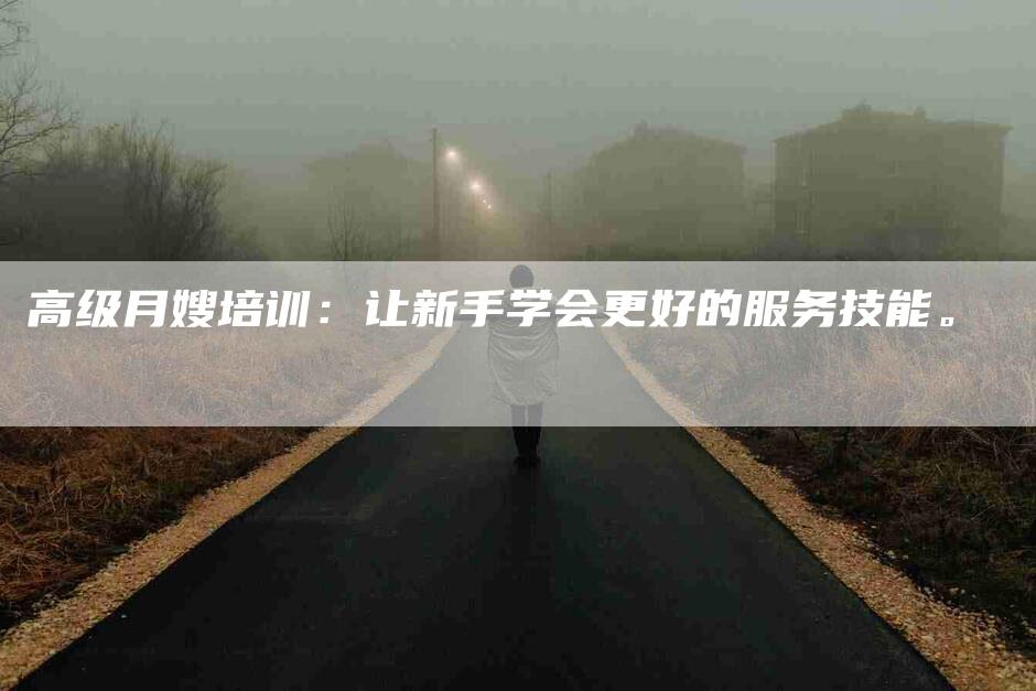 高级月嫂培训：让新手学会更好的服务技能。