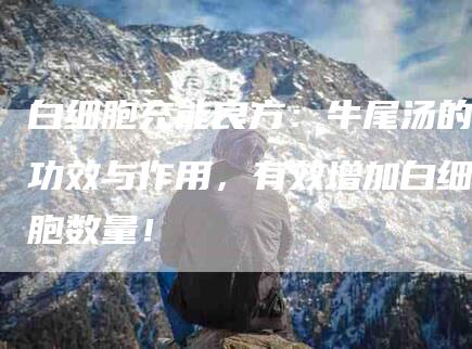 白细胞充能良方：牛尾汤的功效与作用，有效增加白细胞数量！