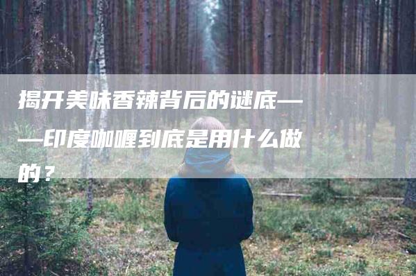 揭开美味香辣背后的谜底——印度咖喱到底是用什么做的？