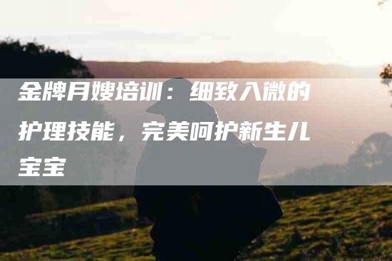金牌月嫂培训：细致入微的护理技能，完美呵护新生儿宝宝
