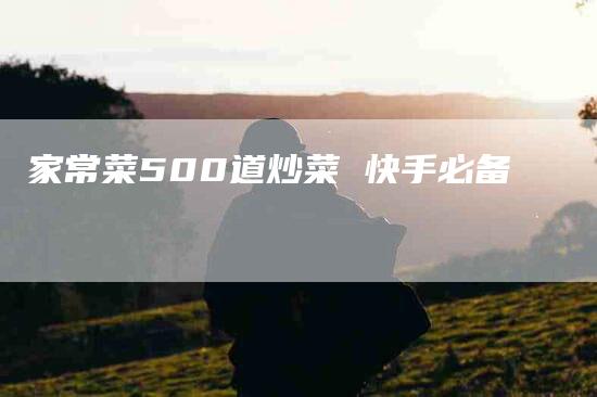 家常菜500道炒菜 快手必备-住家保姆月嫂服务_家政保洁钟点工家政服务_速上门月嫂网首页
