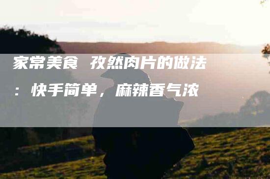 家常美食 孜然肉片的做法：快手简单，麻辣香气浓-住家保姆月嫂服务_家政保洁钟点工家政服务_速上门月嫂网首页