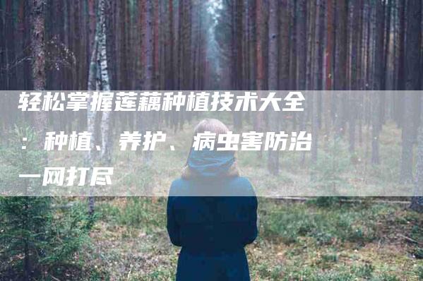轻松掌握莲藕种植技术大全：种植、养护、病虫害防治一网打尽-住家保姆月嫂服务_家政保洁钟点工家政服务_速上门月嫂网首页