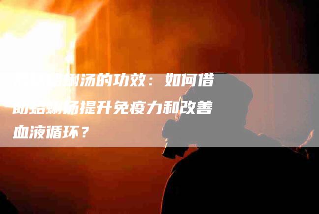 揭秘蛤蜊汤的功效：如何借助蛤蜊汤提升免疫力和改善血液循环？