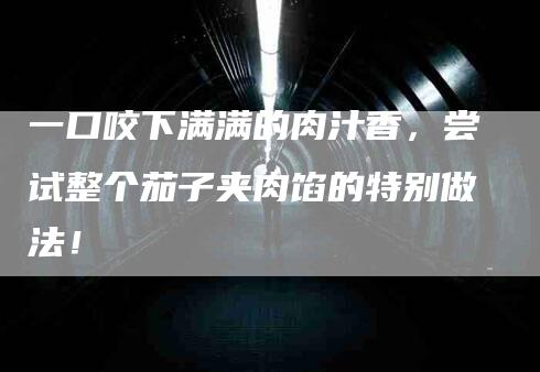 一口咬下满满的肉汁香，尝试整个茄子夹肉馅的特别做法！-住家保姆月嫂服务_家政保洁钟点工家政服务_速上门月嫂网首页