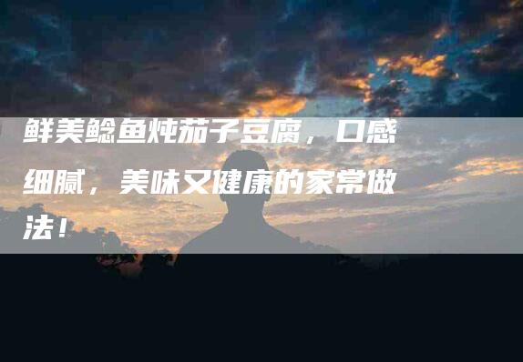 鲜美鲶鱼炖茄子豆腐，口感细腻，美味又健康的家常做法！-住家保姆月嫂服务_家政保洁钟点工家政服务_速上门月嫂网首页