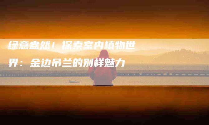 绿意盎然！探索室内植物世界：金边吊兰的别样魅力-住家保姆月嫂服务_家政保洁钟点工家政服务_速上门月嫂网首页