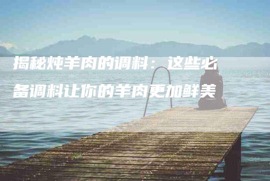 揭秘炖羊肉的调料：这些必备调料让你的羊肉更加鲜美