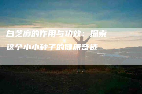 白芝麻的作用与功效：探索这个小小种子的健康奇迹