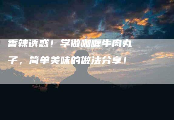 香辣诱惑！学做咖喱牛肉丸子，简单美味的做法分享！-住家保姆月嫂服务_家政保洁钟点工家政服务_速上门月嫂网首页
