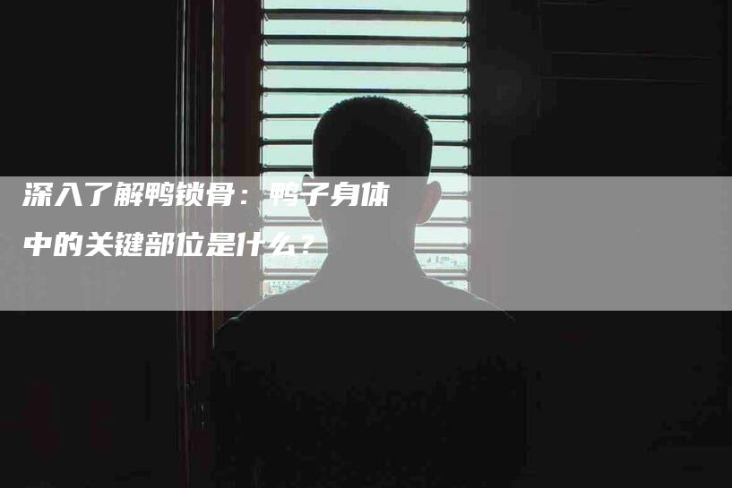 深入了解鸭锁骨：鸭子身体中的关键部位是什么？-住家保姆月嫂服务_家政保洁钟点工家政服务_速上门月嫂网首页