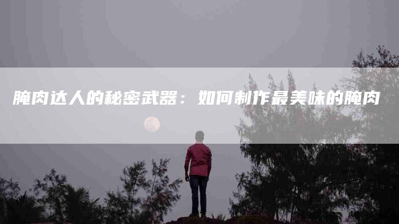 腌肉达人的秘密武器：如何制作最美味的腌肉-住家保姆月嫂服务_家政保洁钟点工家政服务_速上门月嫂网首页