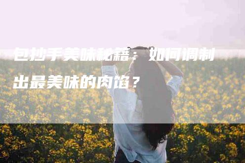 包抄手美味秘籍：如何调制出最美味的肉馅？