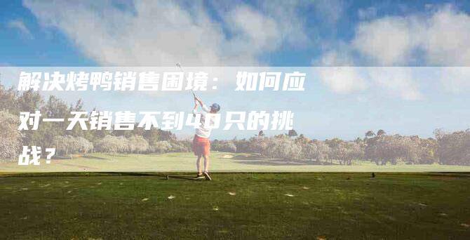 解决烤鸭销售困境：如何应对一天销售不到40只的挑战？-住家保姆月嫂服务_家政保洁钟点工家政服务_速上门月嫂网首页