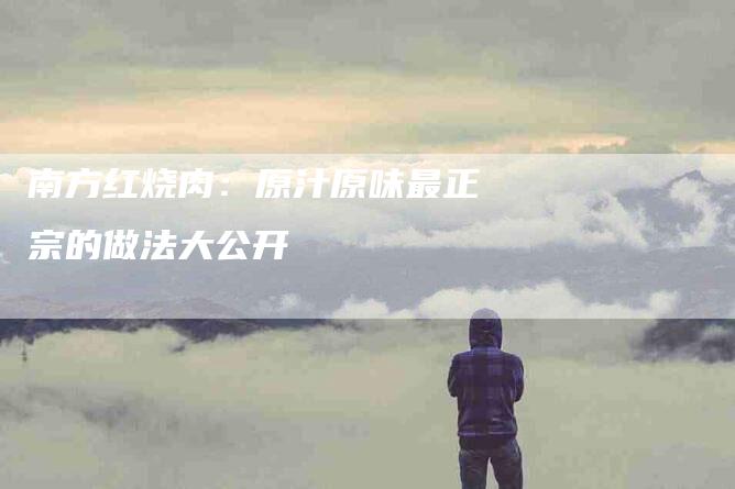 南方红烧肉：原汁原味最正宗的做法大公开-住家保姆月嫂服务_家政保洁钟点工家政服务_速上门月嫂网首页