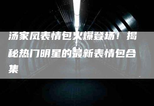 汤家凤表情包火爆登场！揭秘热门明星的最新表情包合集