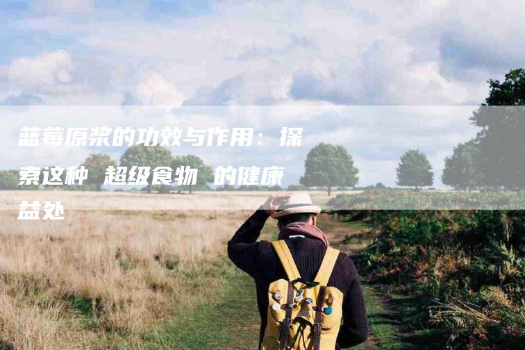 蓝莓原浆的功效与作用：探索这种 超级食物 的健康益处-住家保姆月嫂服务_家政保洁钟点工家政服务_速上门月嫂网首页
