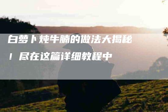 白萝卜炖牛腩的做法大揭秘！尽在这篇详细教程中-住家保姆月嫂服务_家政保洁钟点工家政服务_速上门月嫂网首页