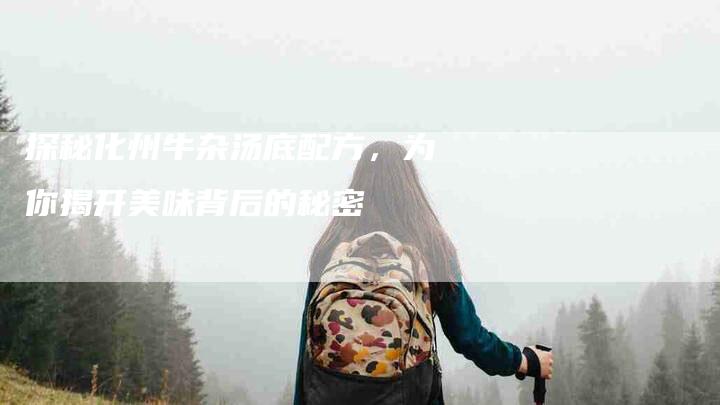 探秘化州牛杂汤底配方，为你揭开美味背后的秘密