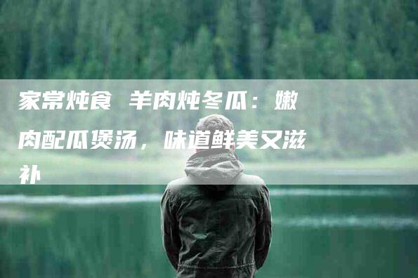 家常炖食 羊肉炖冬瓜：嫩肉配瓜煲汤，味道鲜美又滋补