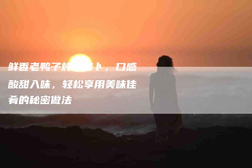 鲜香老鸭子炖酸萝卜，口感酸甜入味，轻松享用美味佳肴的秘密做法-住家保姆月嫂服务_家政保洁钟点工家政服务_速上门月嫂网首页