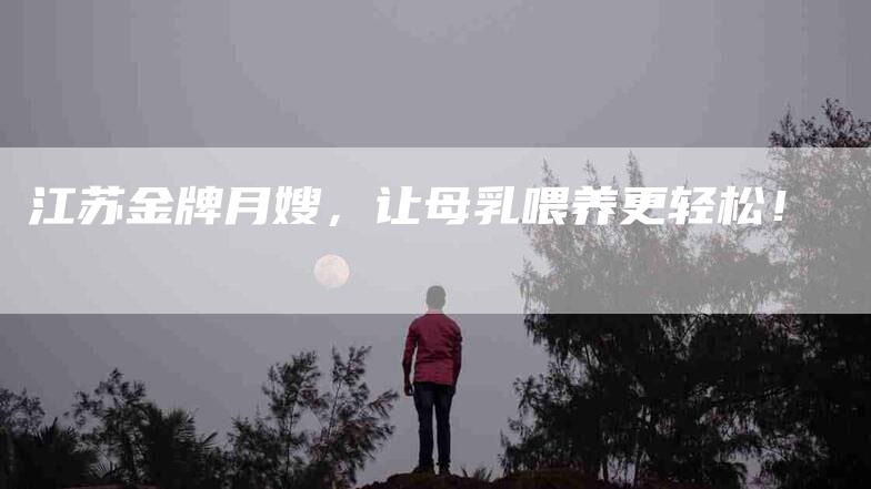 江苏金牌月嫂，让母乳喂养更轻松！