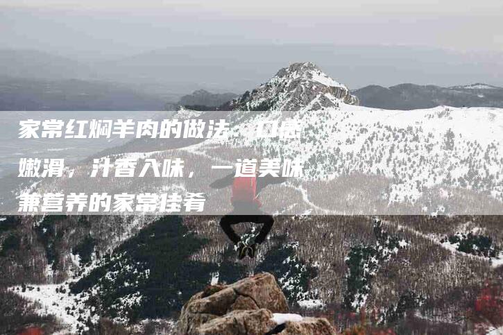 家常红焖羊肉的做法：口感嫩滑，汁香入味，一道美味兼营养的家常佳肴-住家保姆月嫂服务_家政保洁钟点工家政服务_速上门月嫂网首页