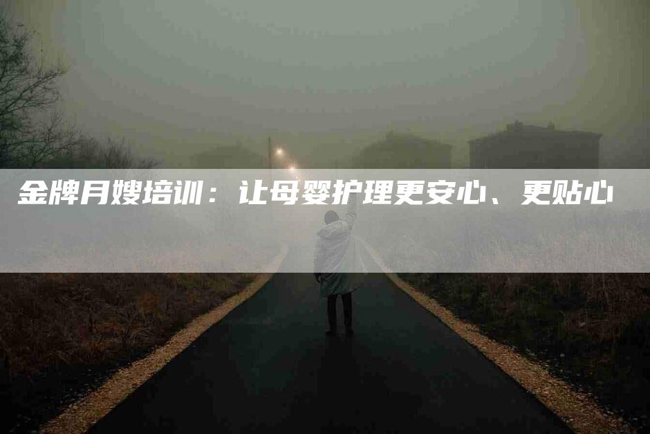 金牌月嫂培训：让母婴护理更安心、更贴心-速上门月嫂网