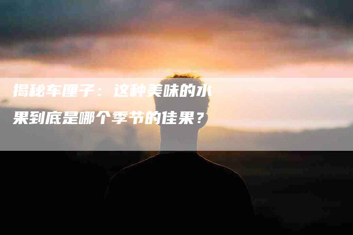 揭秘车厘子：这种美味的水果到底是哪个季节的佳果？-住家保姆月嫂服务_家政保洁钟点工家政服务_速上门月嫂网首页