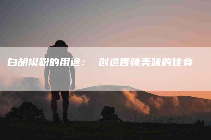 白胡椒粉的用途： 创造香辣美味的佳肴
