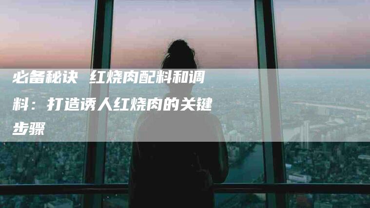 必备秘诀 红烧肉配料和调料：打造诱人红烧肉的关键步骤